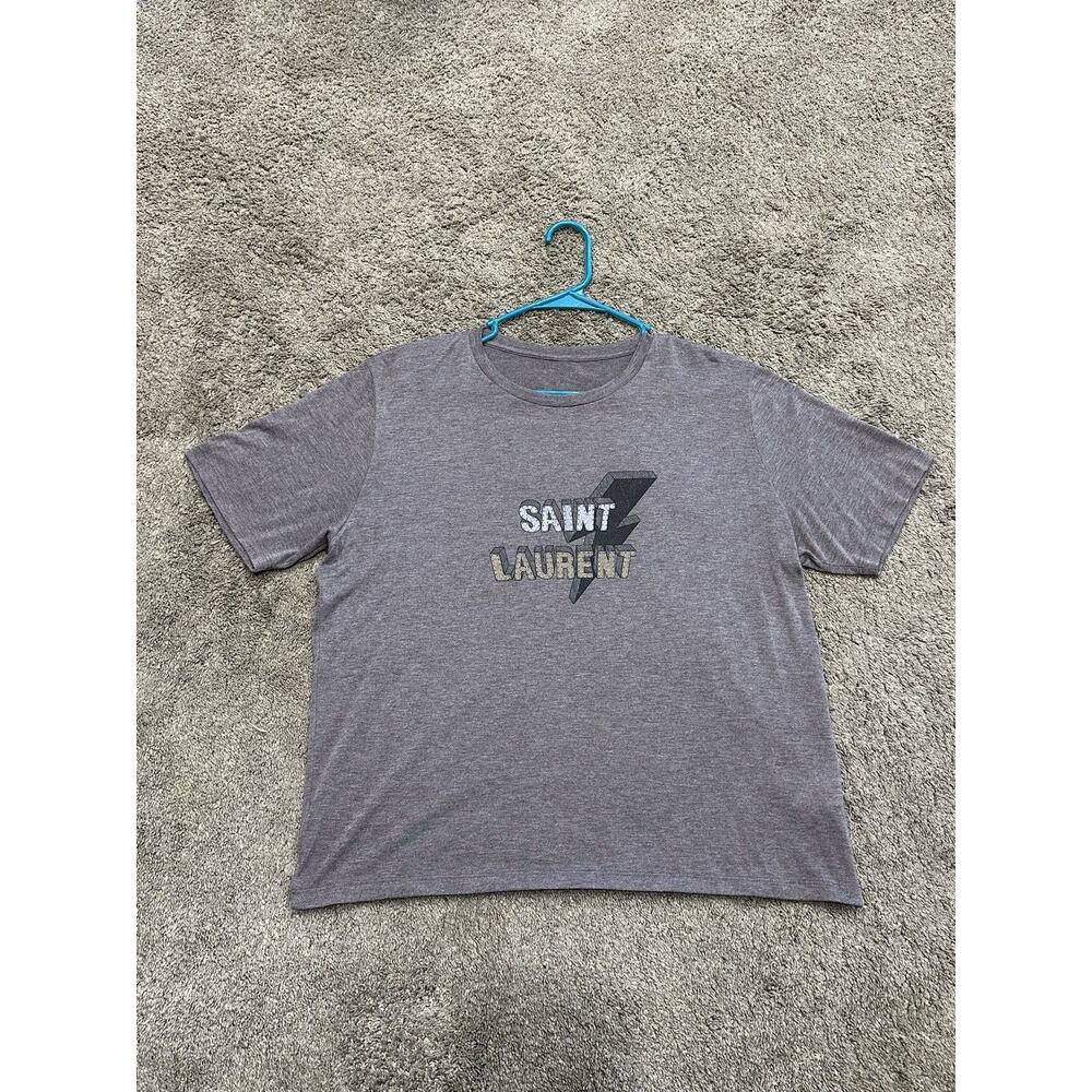 Saint Laurent Lightning logo tee